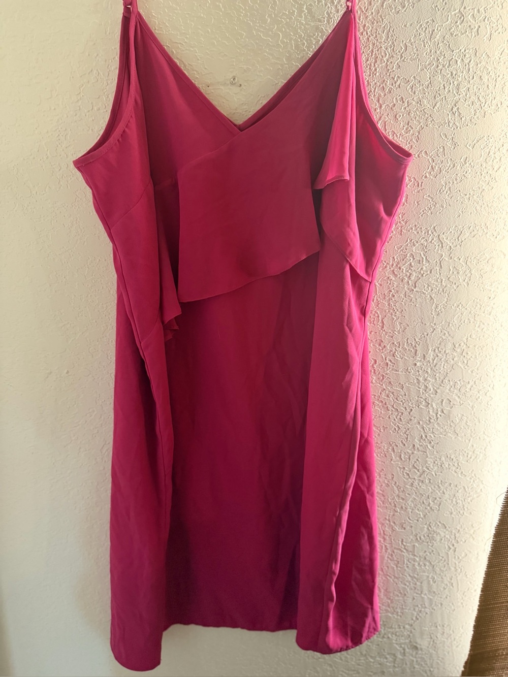 attention Sleeveless Ruffle Midi Dress in Fuchsia